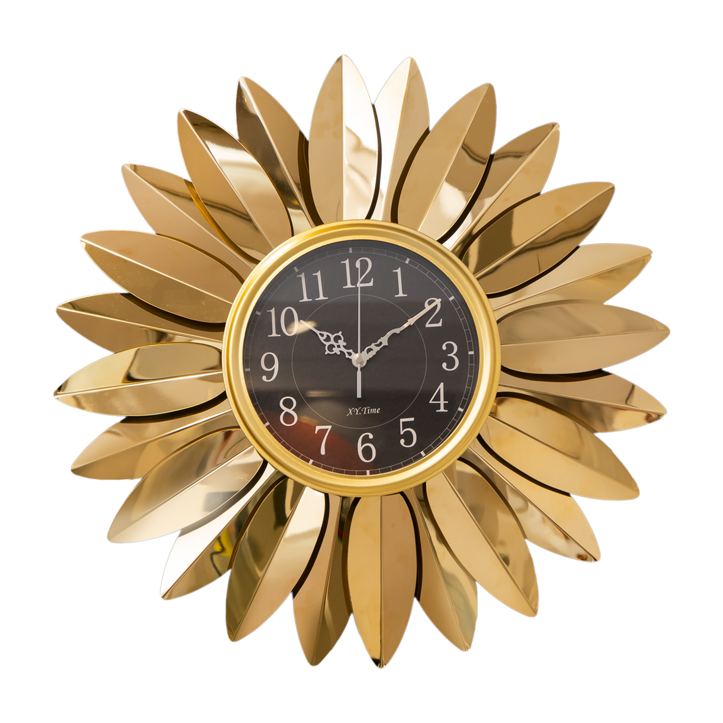 Golden Sunflower Round Imported Wall Clock