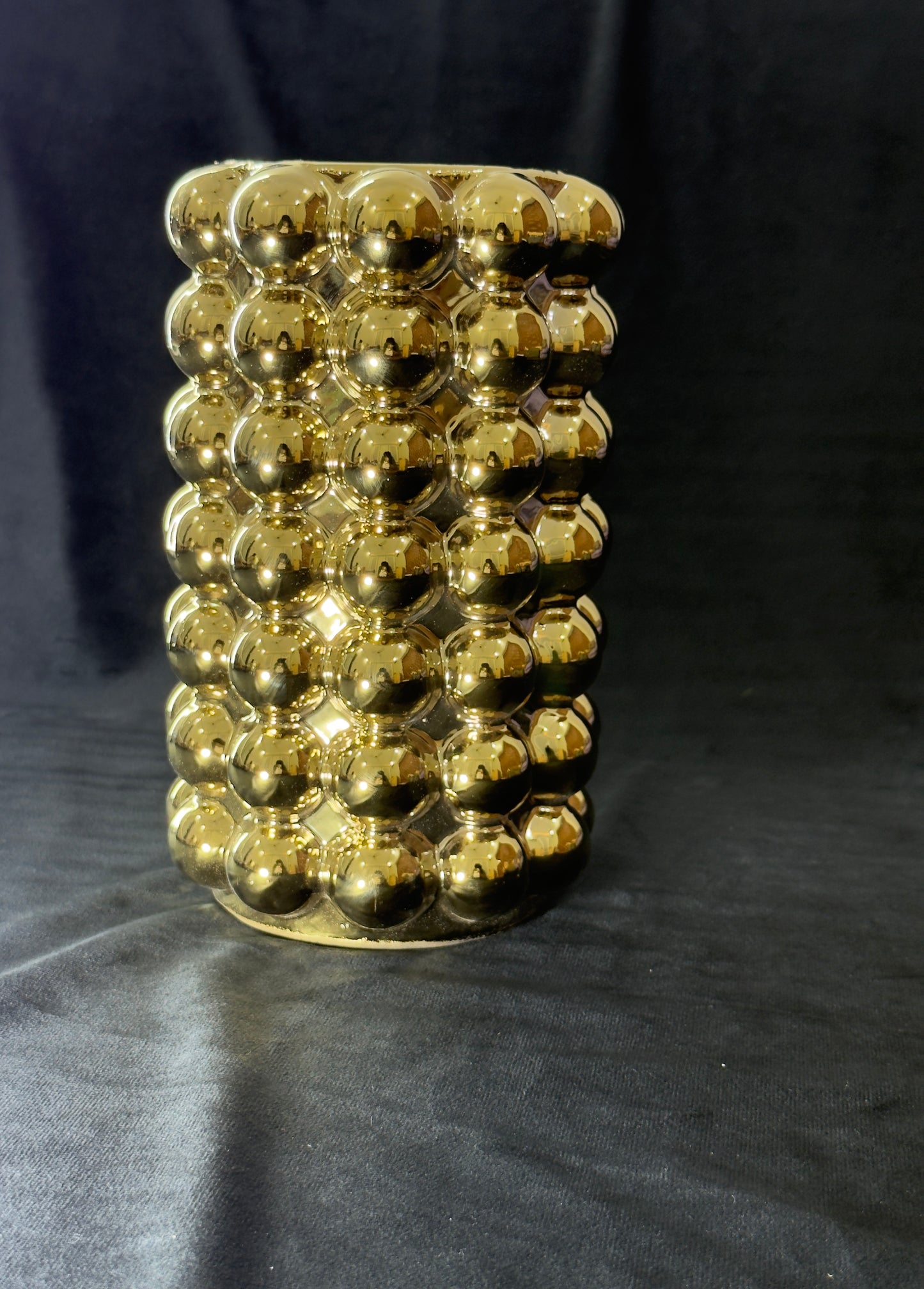 Golden ceramic bubble vase