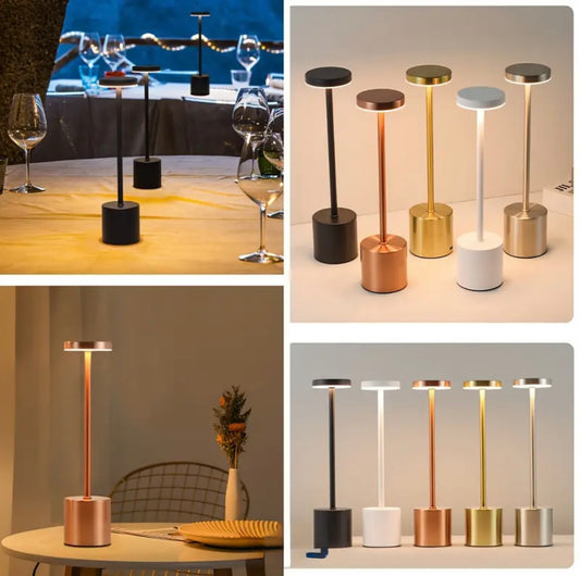 Aluminum alloy LED desk lamp, waterproof charging desk decorative lamp, touch dimming, metal desk lamp, bar, living room