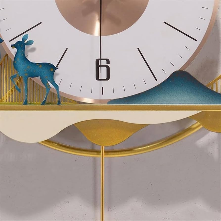 Modern Imported Metal Deer Clock