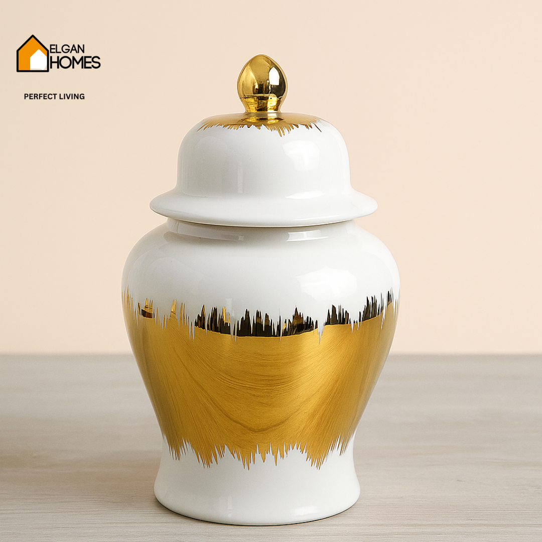 Luxury Candy Jar with golden accent