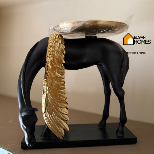 Decorative Premium Imported Resin Horse with Tray