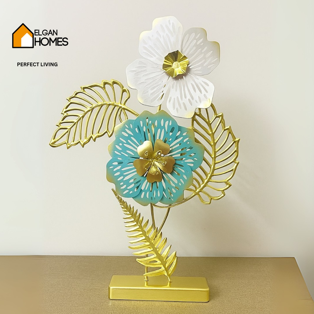 Metal floral table decor