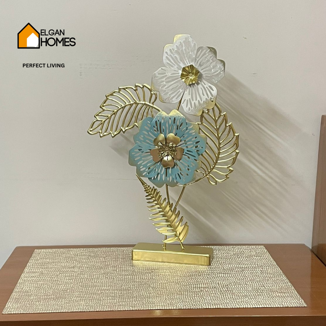 Metal floral table decor