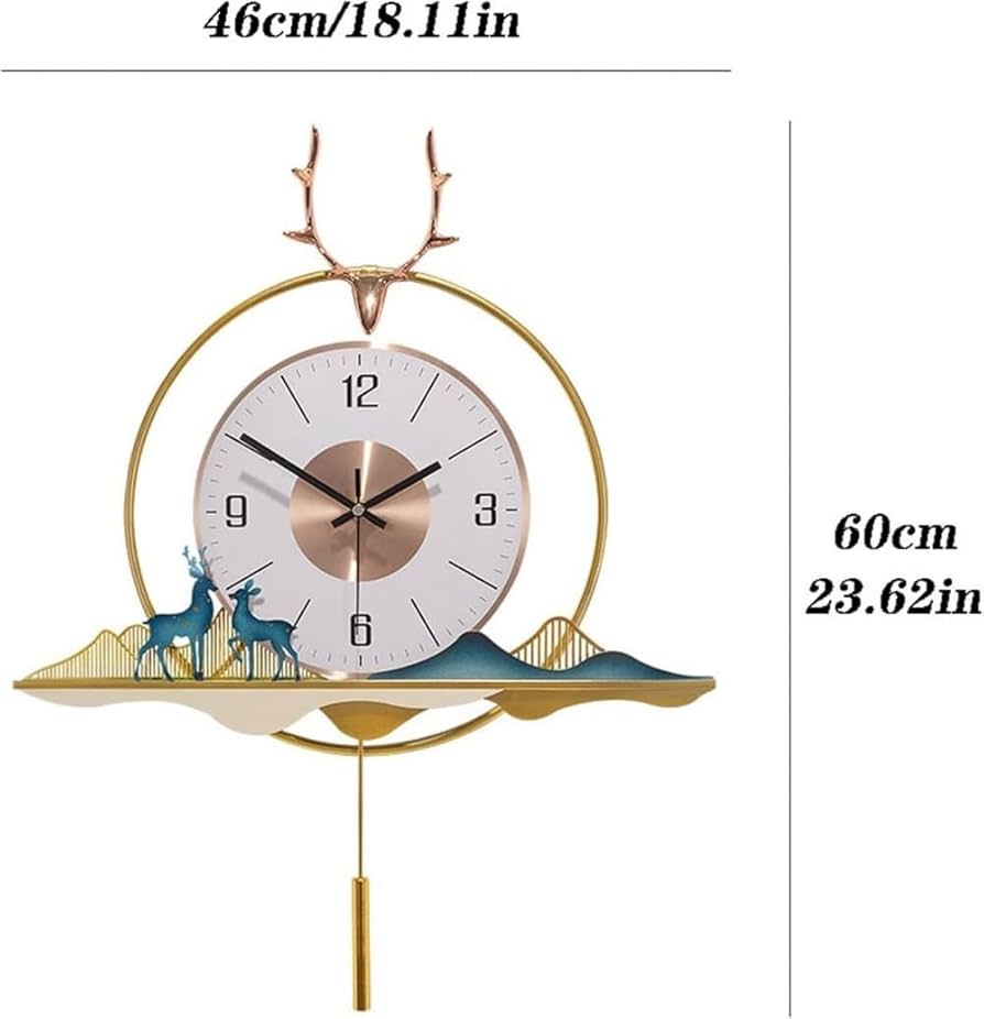 Modern Imported Metal Deer Clock