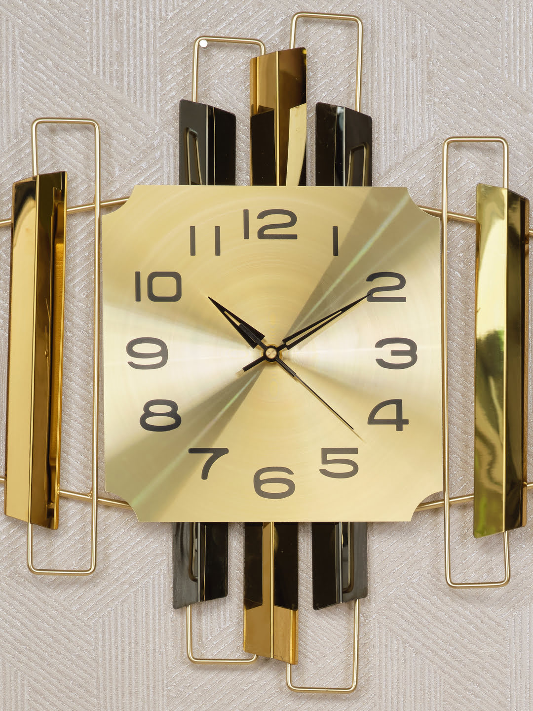 Luxury Imported Large Golden Black Wall Clock