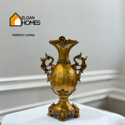 Golden Ceramic Antique Vase