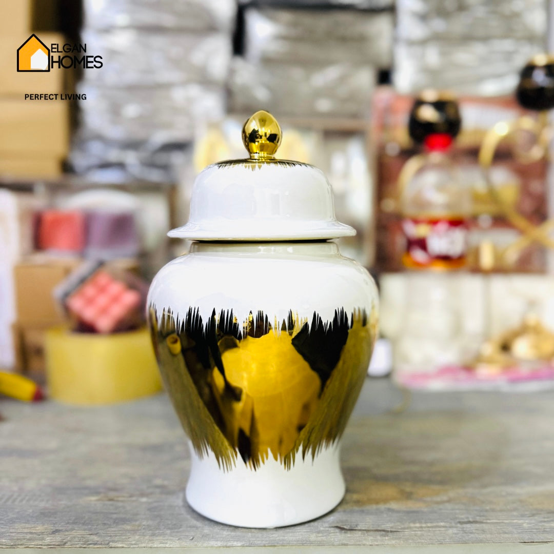 Luxury Candy Jar with golden accent