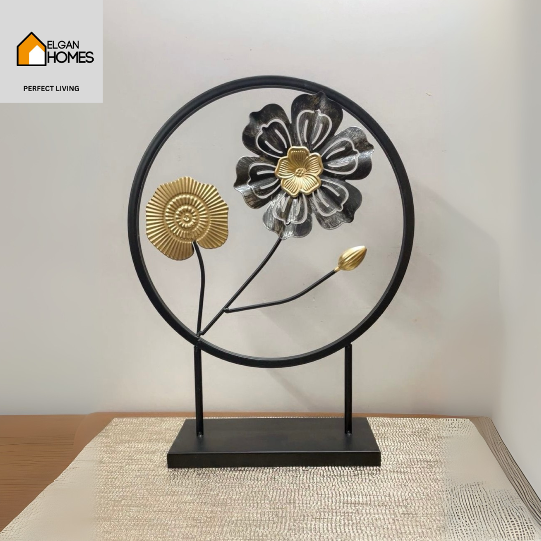 Elegant Metal Floral Table Décor