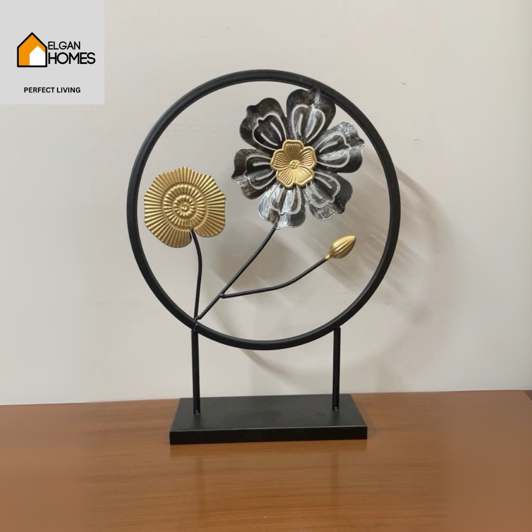 Elegant Metal Floral Table Décor