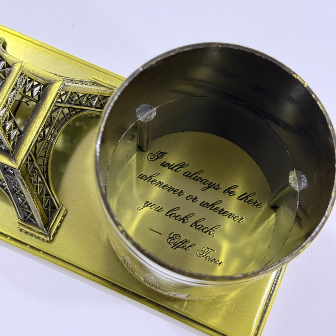 Premium Golden Eiffel Tower Pen Holder