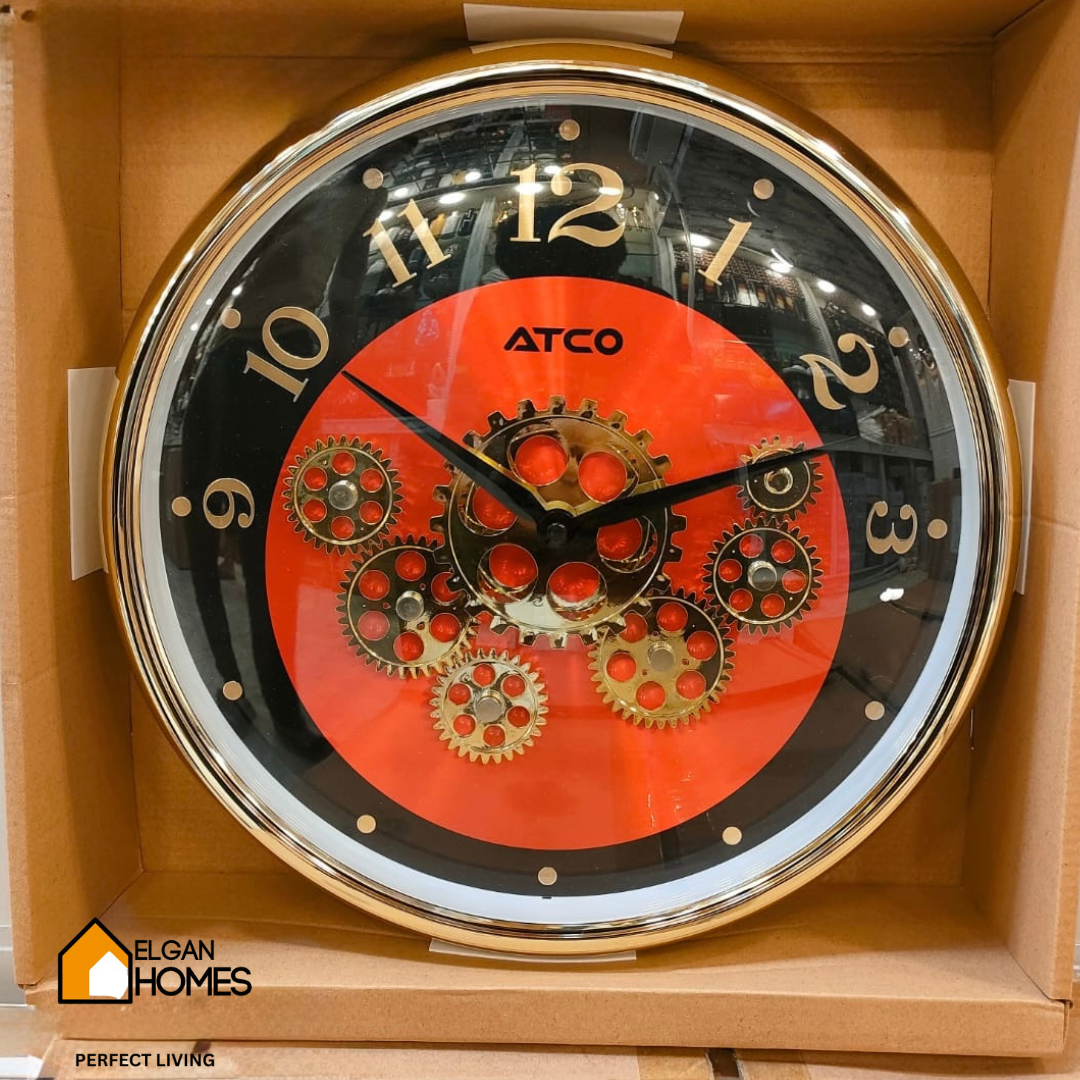 Premium Red Dial Moving Gear Wall Clock