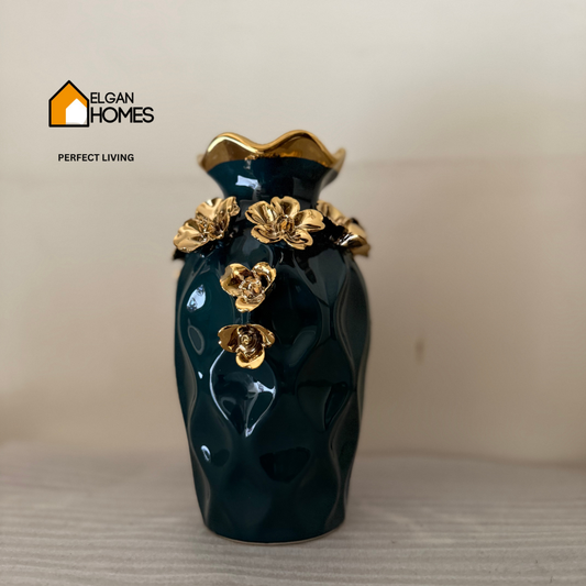Golden Accent Premium Ceramic Vase