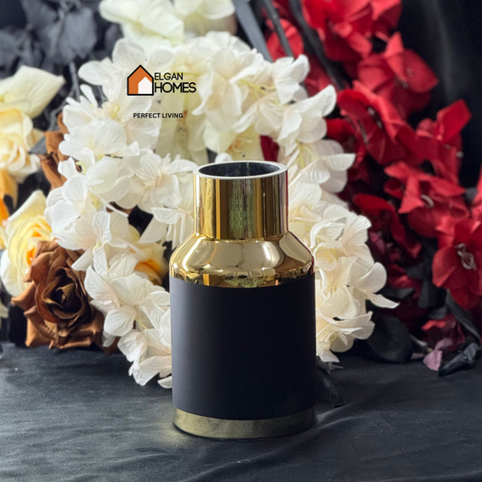 Gold and Black Matt Finish Vase