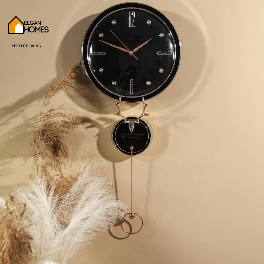 Ticking Fancy Bird On Top Pendulum Wall Clock