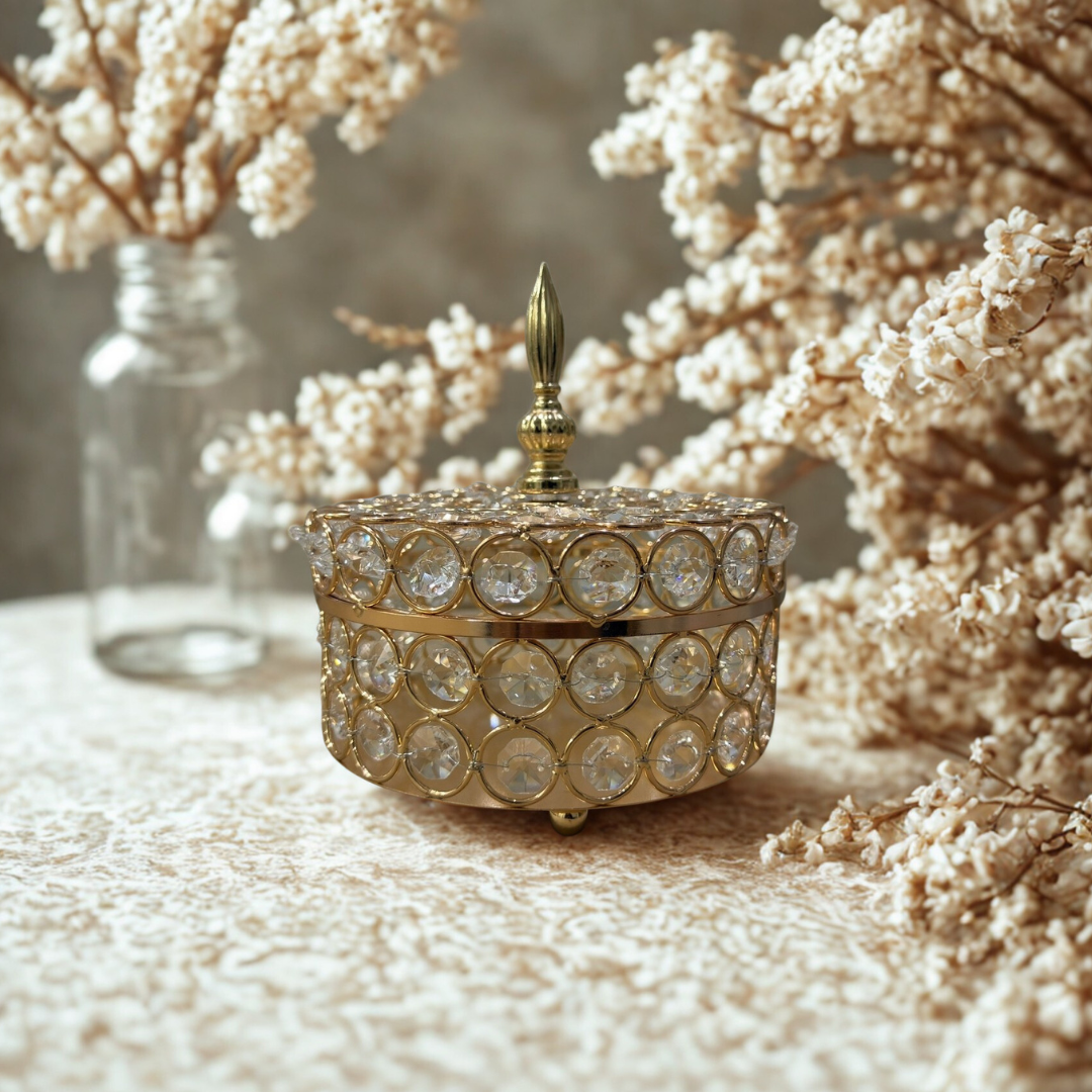 Modern Pearl-Accent Jewelry Box